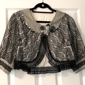 Lace cropped jacket